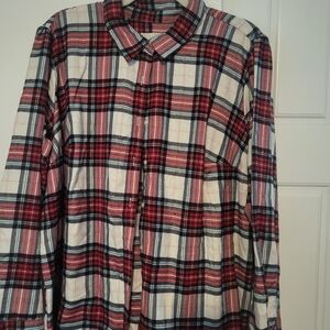 womens s Red Plaid Shirt
